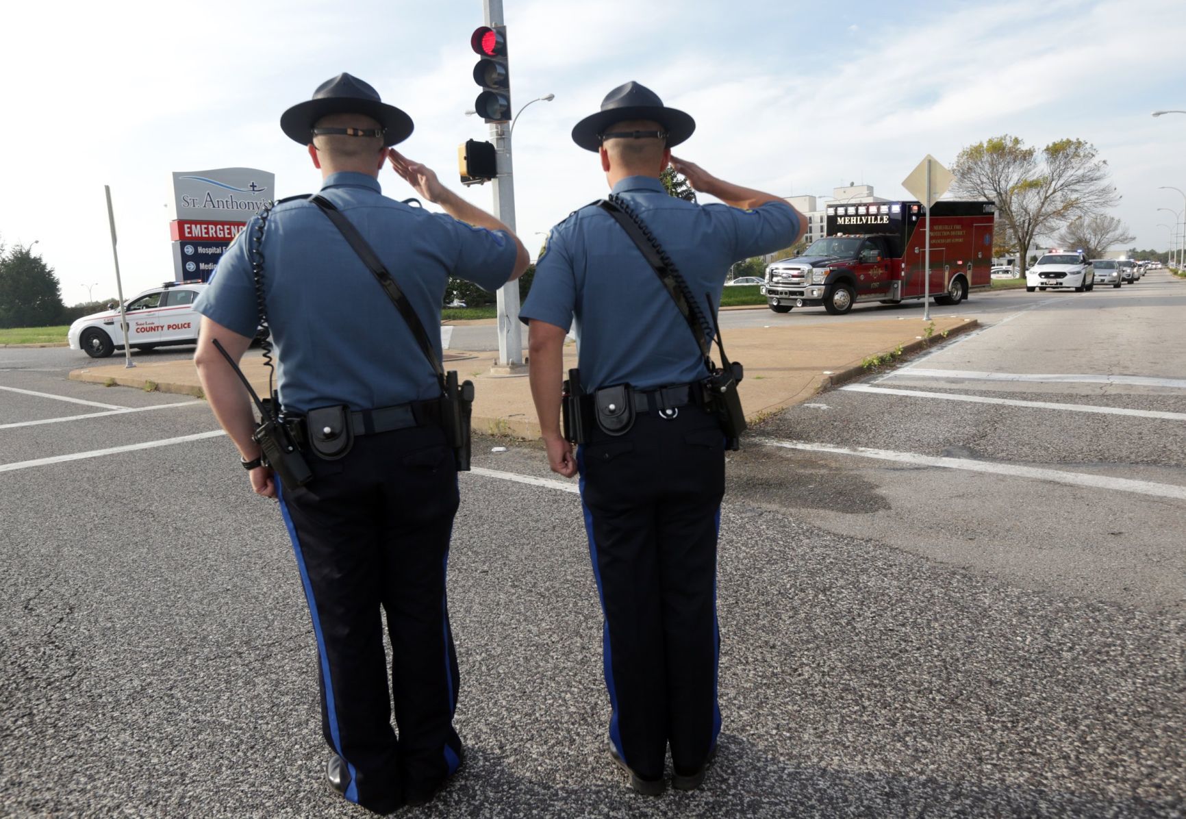 St. Louis County police officer shot 'almost immediately' while answering call